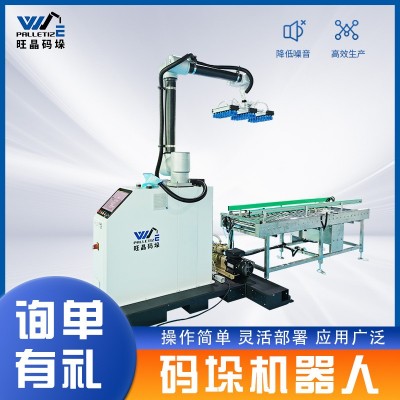 旺晶搬运工业机器人生产线箱子10-50KG全自动码垛机械手厂家图1