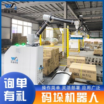 旺晶全自动码垛机器人食品、日化箱子搬运码垛机械手定制设备厂家图2