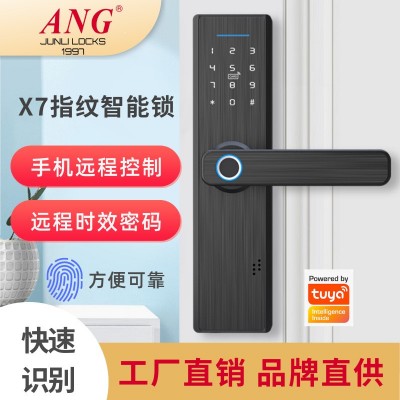 批发跨境密码锁室内门锁家用智能现代公寓木门办公室涂鸦指纹锁