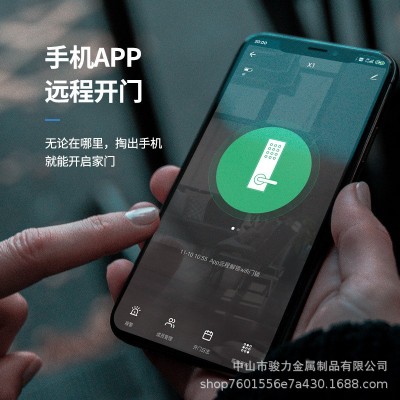 批发跨境密码锁室内门锁家用智能现代公寓木门办公室涂鸦指纹锁图3