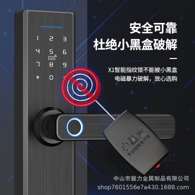 批发跨境密码锁室内门锁家用智能现代公寓木门办公室涂鸦指纹锁图2