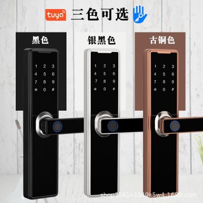 木门指纹锁涂鸦通通app智能锁办公室内密码锁出租房间卧室电子锁图3