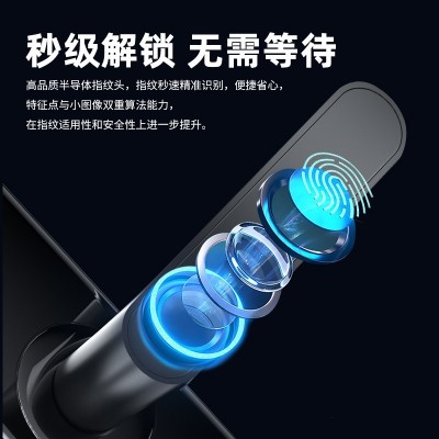 指纹密木门家用智能门通通锁ttlock电子锁tuya涂鸦锁密码锁工厂图3