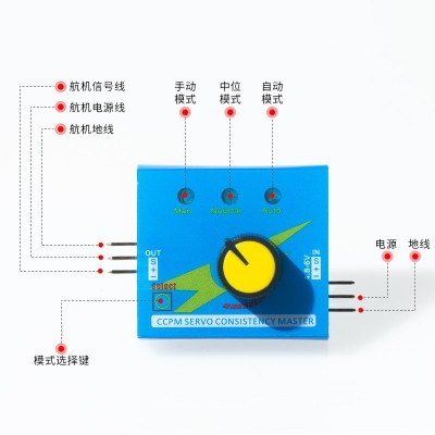 舵机测试仪 辉盛舵机 sg90 航模电机电调测试器 三档指示灯图3