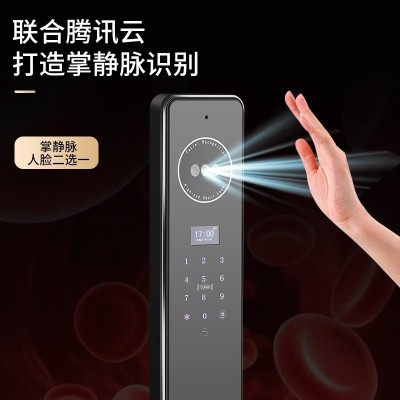 JD01全自动掌静脉智能锁家用精雕人脸识别指纹锁猫眼防盗门密码锁图1