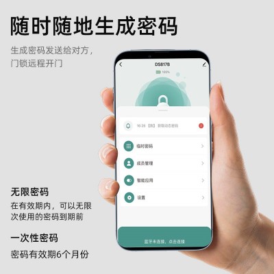 【防盗门】8826掌静脉指纹锁人脸识别半自动密码锁公寓刷 卡智能锁图4
