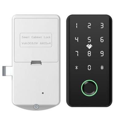 涂鸦WIFI鞋柜指纹柜子储物柜桑拿锁抽屉指纹锁门口办公室铁皮柜锁图2