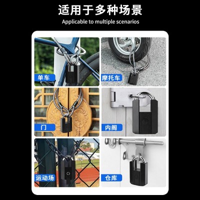 通通锁纹挂锁防水智能锁学生宿舍防盗指纹锁健身房员工储物柜门锁图4