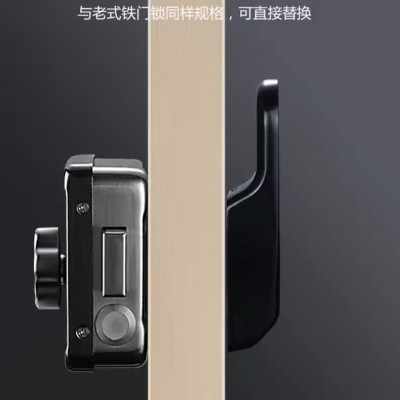 指纹锁密码指纹一体门锁免布线遥控锁出租房指纹锁刷卡智能牛头锁图4