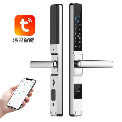 源志翔断桥铝指纹锁家用防水断桥铝窄边门防盗门智能密码手机远程图4