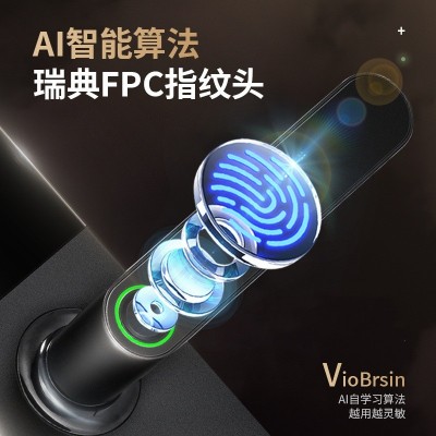 一握开智能锁指纹锁厂家家用防盗门密码锁电子锁智能门锁 工程锁c图3