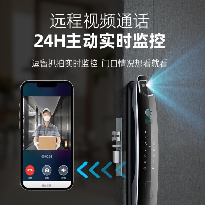 3D人脸智能门锁全自动密码锁指纹锁家用监控厂家掌静脉智 能锁涂鸦图3