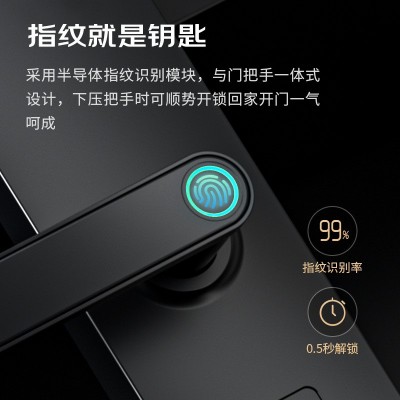 BECK/博克指纹锁智能门锁家用防盗门电子密码锁体半自动 智能锁临图3
