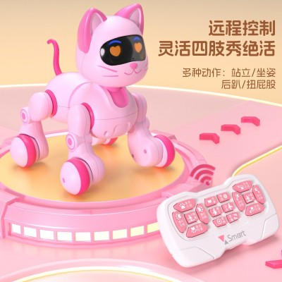 智能感应遥控机器猫仿真猫咪会叫会动电子宠物儿童益智早教玩具图2