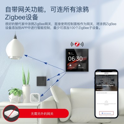 WiFi涂鸦智能家居智能中控屏4寸内置zigbee网关Linux 系统语音控制图4