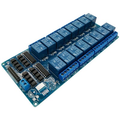 16路 继电器模块 带光耦保护5V12V 继电器 PLC控制板模块 扩展板图4