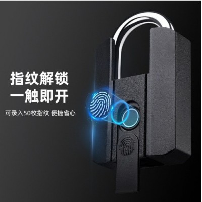批发指纹挂锁智能大号密码蓝牙远程仓库铁门健身房指纹货柜门锁图4
