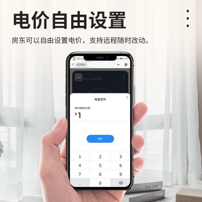 手机蓝牙扫码预付电表 家用远程充值出租房电表 单相智能wifi电表图2