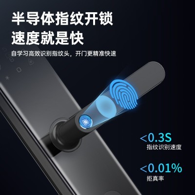 高健盛指纹锁一握开智能门锁定制家用电子密码锁ODM批发防盗锁OEM图2