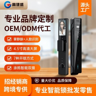 全自动双摄高端智能锁ODM代工掌静脉3D人脸识别OEM贴牌智能锁定制图3