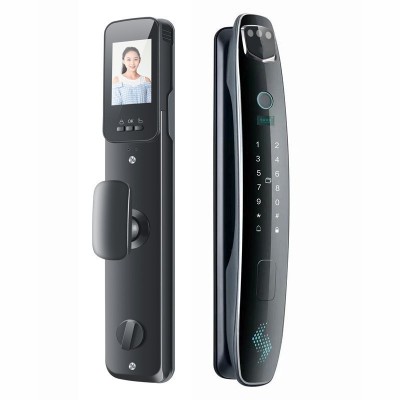 3D人脸识别监控指纹锁全自动密码锁家用电子智能锁抓拍对 讲智能门图5