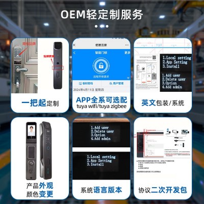 涂鸦指纹锁全自动人脸识别智能锁防盗入户门密码锁指纹锁c级芯锁图1