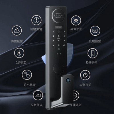 家用指纹锁远程开锁防盗门入户门3D全自动人脸识别可视猫眼智能锁图2