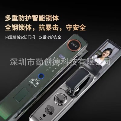 涂鸦3D人脸识别猫眼智能门锁电子家用防盗全自动指纹密码锁厂家发图4