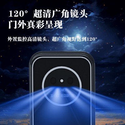 3D人脸识别指纹锁家用防盗门锁智能门锁可视猫眼电子密码锁外贸厂图4