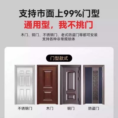 智能门锁半自动指纹锁入户密码刷卡电子锁家用防盗公寓民宿外贸厂