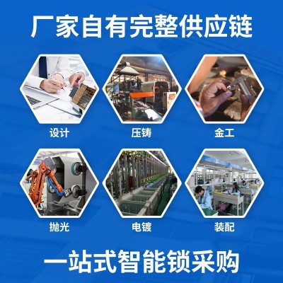 九国语言指纹锁厂家出租公寓智能锁外贸出口密码锁智能锁批发家用图5