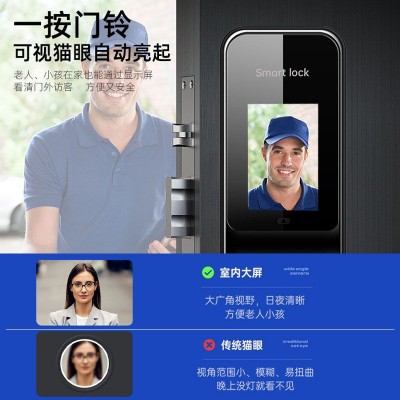 一握开智能锁厂家指纹锁家用防盗门密码电子锁智能门锁工程指纹锁图3