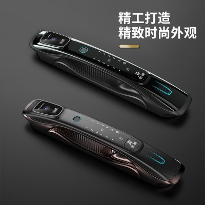 宏狮全自动指纹锁批发猫眼可视防盗门家用办公室密码锁智能锁厂家图2
