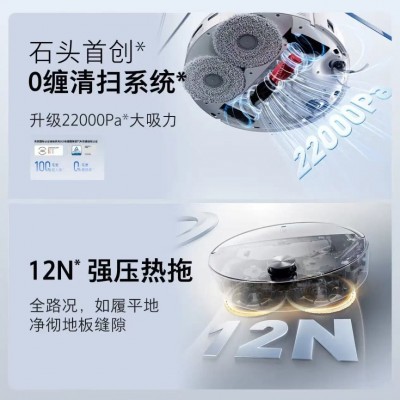 石头P20Ultra扫地机器人扫拖洗烘一体机自动集尘烘干补水擦地拖地图3