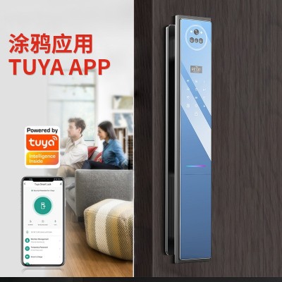 精雕智能锁防盗门锁家用全自动掌静脉锁人脸识别门锁指纹密码锁图2