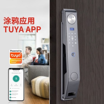 3D人脸掌静脉指纹门锁密码卡片钥匙远程NFC涂鸦APP可视对讲智能锁