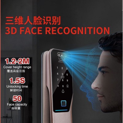 防暴力拆解涂鸦全自动智能门锁远程控制3D刷脸指纹识别Smart Lock图2