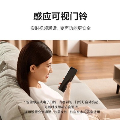 米家全自动智能门锁pro 家用防盗门锁 摄像头可视猫眼指纹密码锁图2