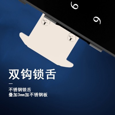 跨境专供K168彩屏免开孔办公室玻璃门木门房间门智能锁批发零售图2