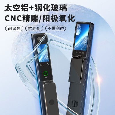 智能门锁3d人脸防盗门家用全自动指纹密码锁c级芯锁带监控摄像头图2