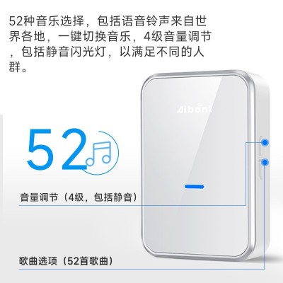 厂家直销智能门铃远距离电子门铃家用无线门铃防盗无线叮咚门铃图2