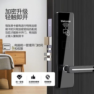 【厂家直销】酒店智能刷卡锁宾馆民宿电子锁出租屋公寓IC卡门锁图2