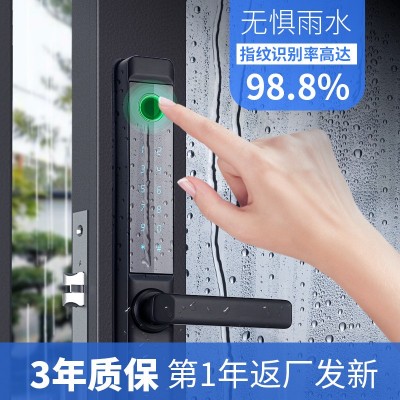TTlock智能锁跨境专供断桥铝防水指纹锁肯德基推拉门密 码锁平移门图4