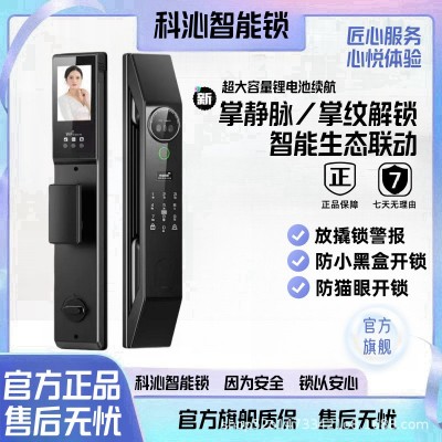 科沁3D人脸识别智能指纹锁家用密码安全防盗锁全自动远程门锁批发