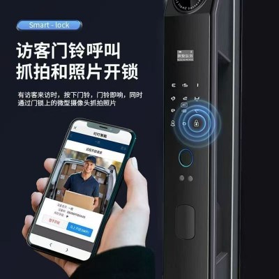 3d人脸识别智能锁远程解锁家用指纹锁实时监控电子密码锁图4