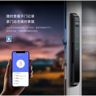 剑芯全自动掌静脉人脸识别断桥铝庭院指纹智能密码锁涂鸦通通门锁图2