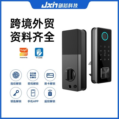 呆锁室内指纹锁家用办公室锁木门无把手隐形门涂鸦智能指纹密码锁