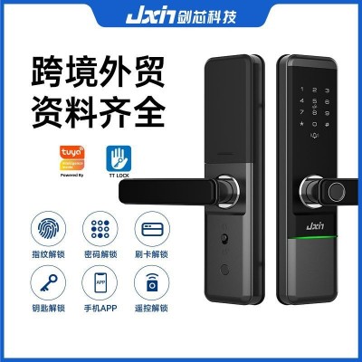 剑芯涂鸦卧室办公室内防盗木门锁指纹密码民宿公寓酒店工程智能锁图2