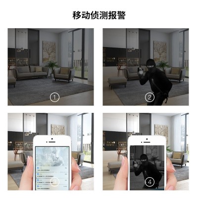A9摄像头WiFi智能高清夜视监控摄像头圆款家用看护无线远程摄像头图3