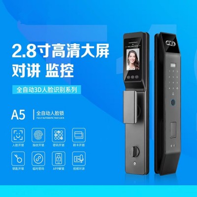 人脸识别指纹锁家用防盗门智能门锁密码锁全自动可视电子智能锁图3